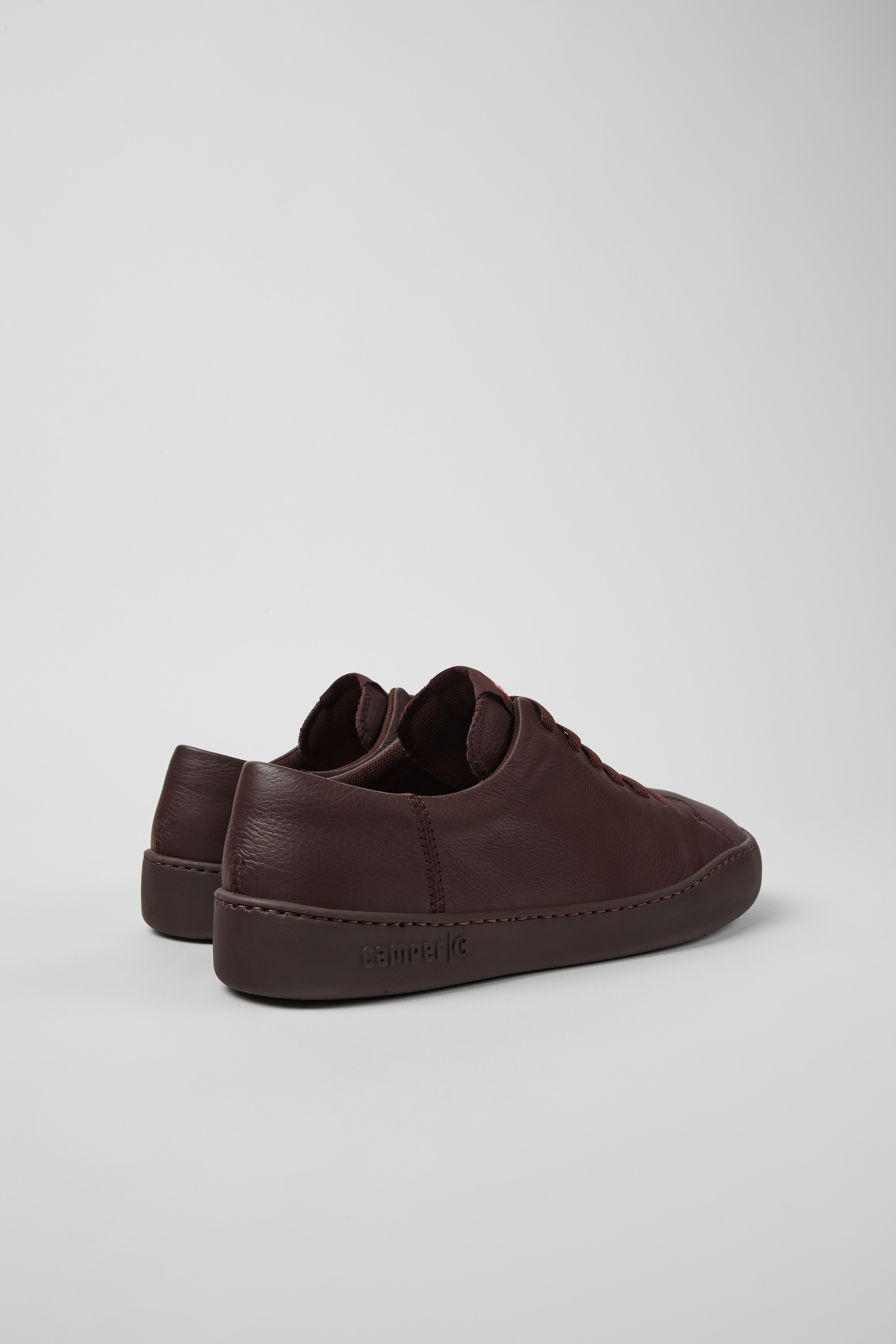 Peu Touring - Burgundy leather sneakers for men