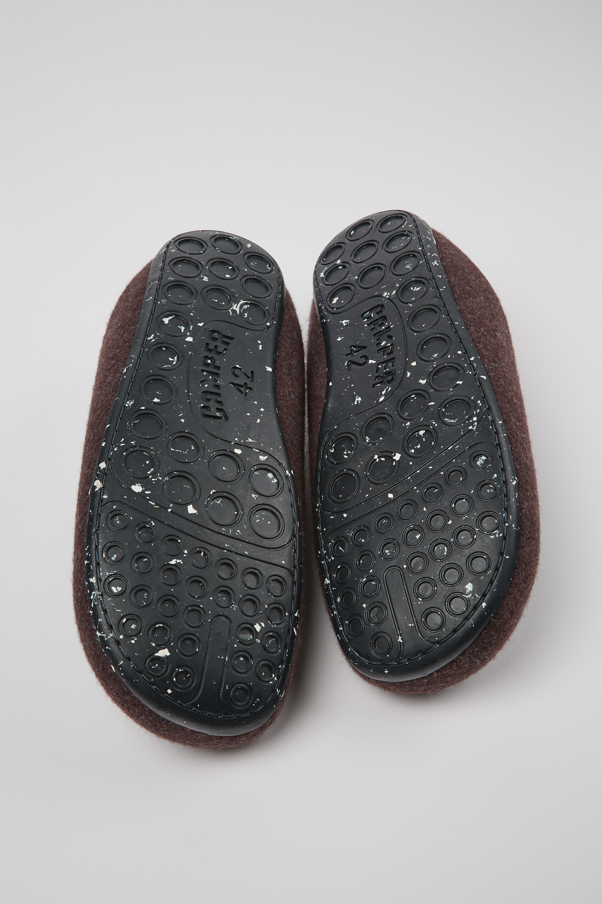 Wabi - Burgundy wool slippers for men