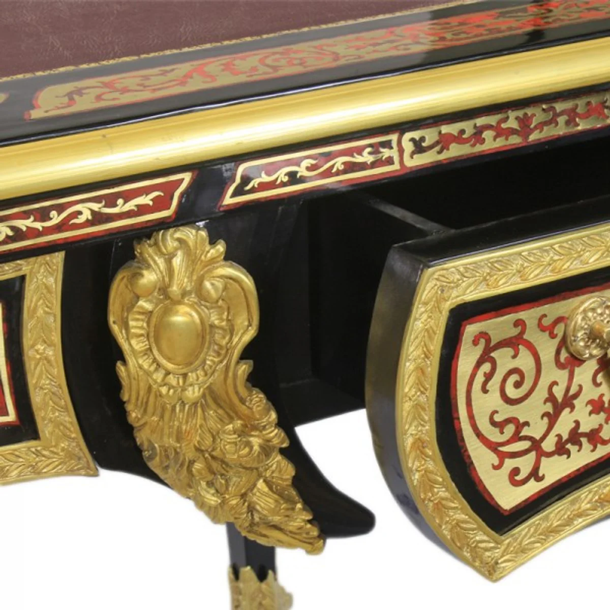 Casa Padrino luxury baroque Boulle secretary - Handcrafted from solid wood - Baroque desk Office furniture
