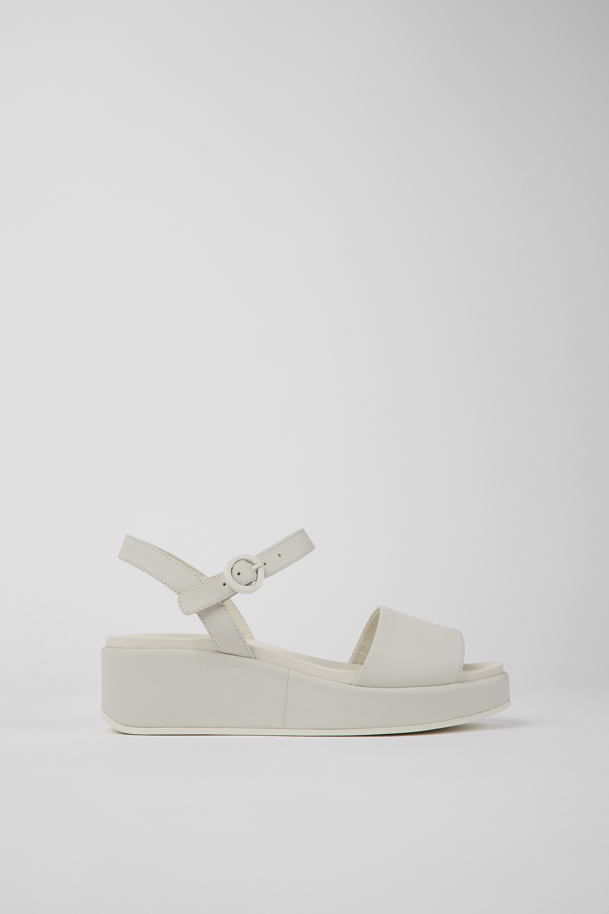 Misia - White leather sandals for women