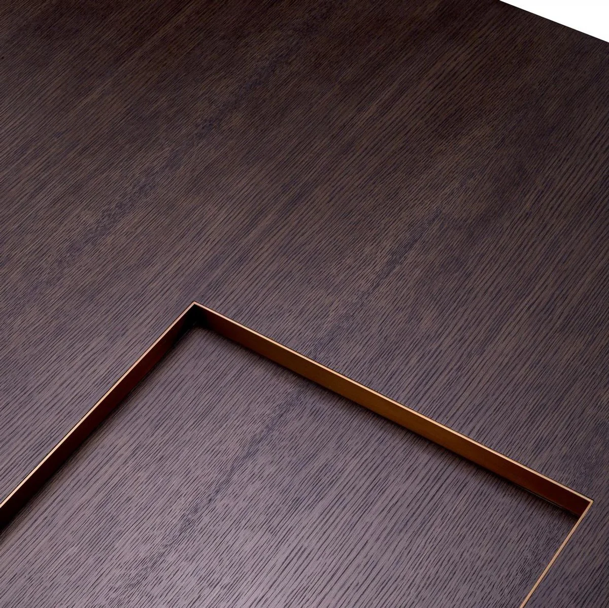 Casa Padrino mesa de centro de lujo moca / lat¨®n 110 x 110 x A. 31 cm - Mesa de sal¨®n cuadrada - Muebles de sal¨®n - Muebles de madera maciza - Muebles de lujo