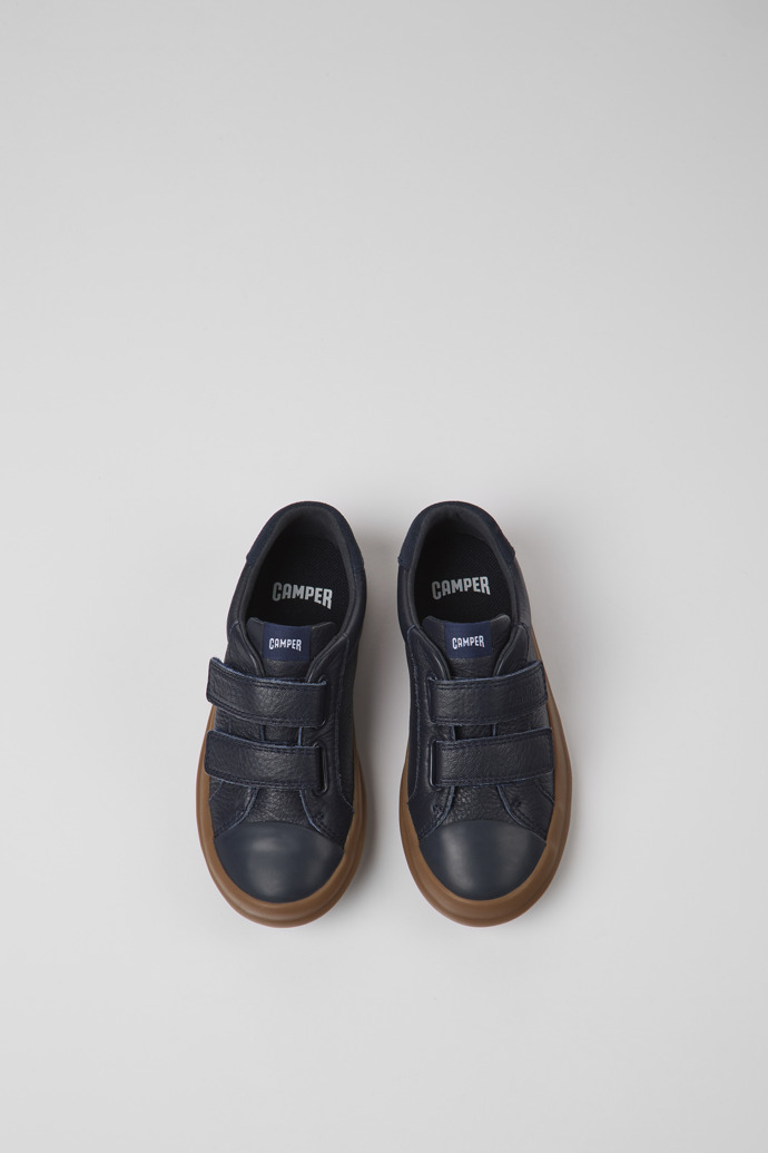 Pursuit Blue leather and nubuck sneakers for boys