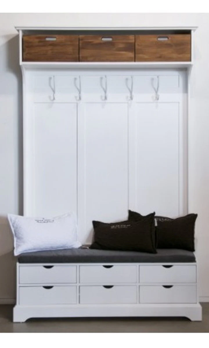 Casa Padrino wardrobes Cabinet White - Wardrobe 140 x 50 x 220 cm