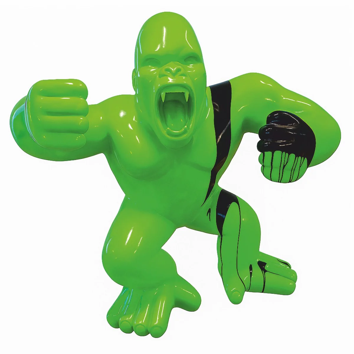 Casa Padrino escultura decorativa XXL mono gorila verde / negro Al. 180 cm - Figura de Jard¨ªn