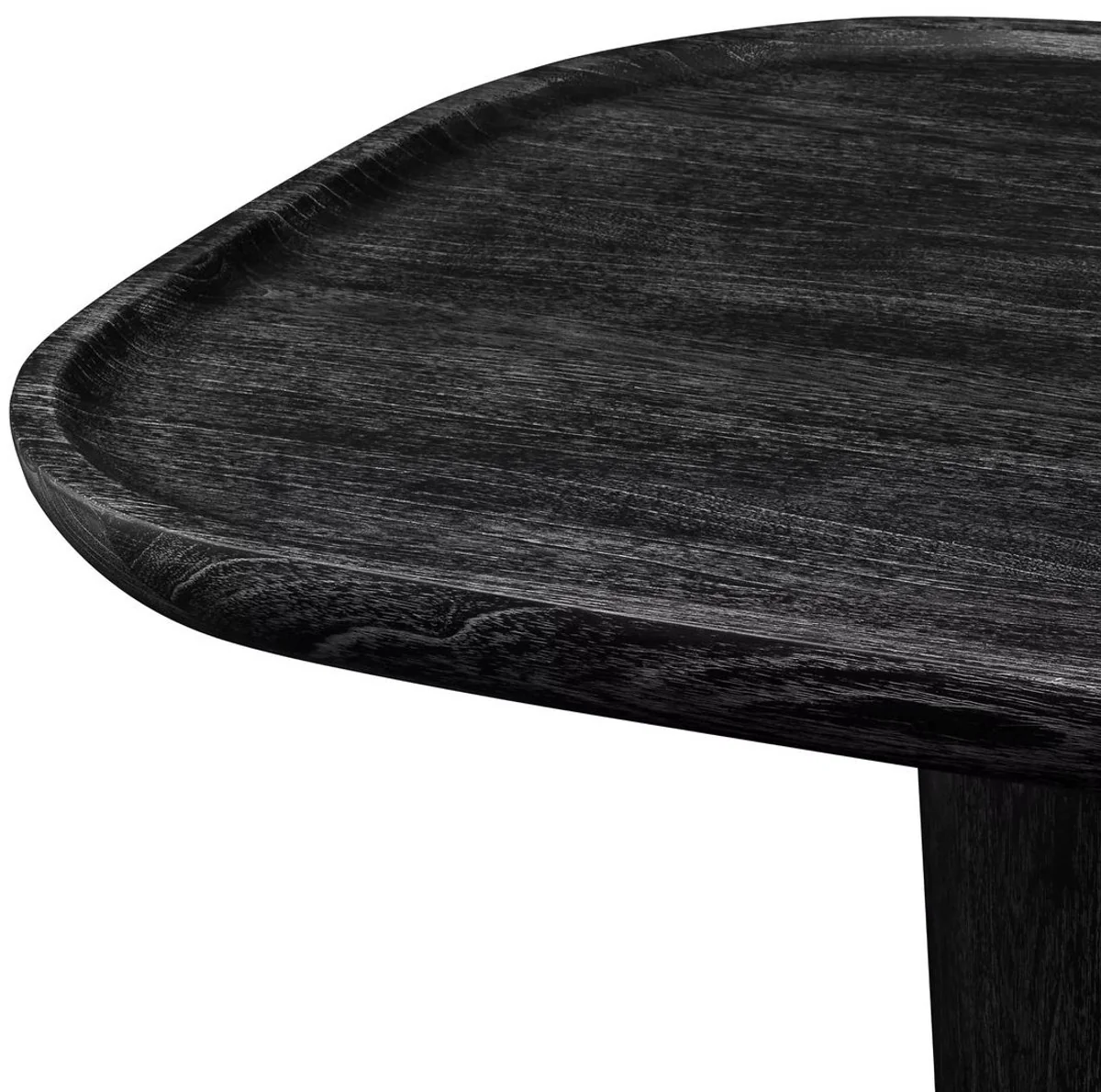 Casa Padrino mesa de centro de lujo negro gris 140 x 79,5 x A. 35 cm - Mesa de sal¨®n de madera maciza - Mueble de sal¨®n de madera maciza - Calidad de Lujo