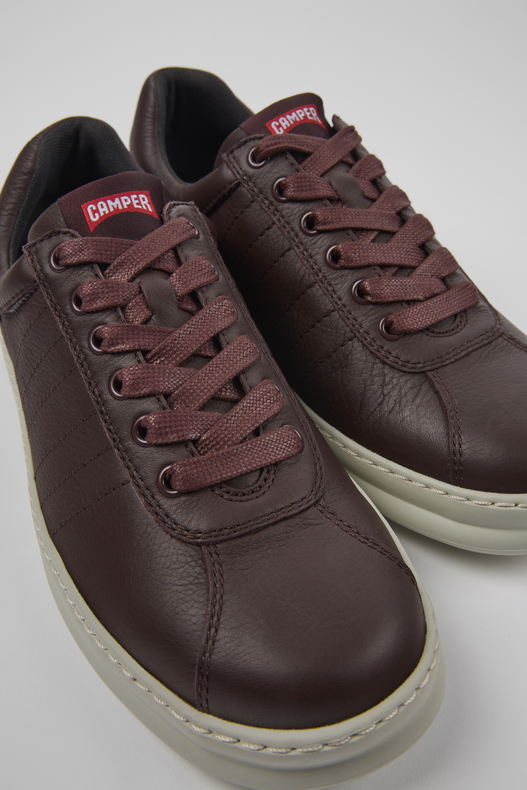 Runner - Burgundy leather sneakers for men