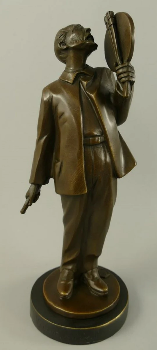 Casa Padrino escultura de bronce Art Nouveau de lujo Vincent van Gogh bronce / negro 10 x 9 x A. 26 cm - Figura de bronce con base de mármol - Figura decorativa - Accesorios decorativos