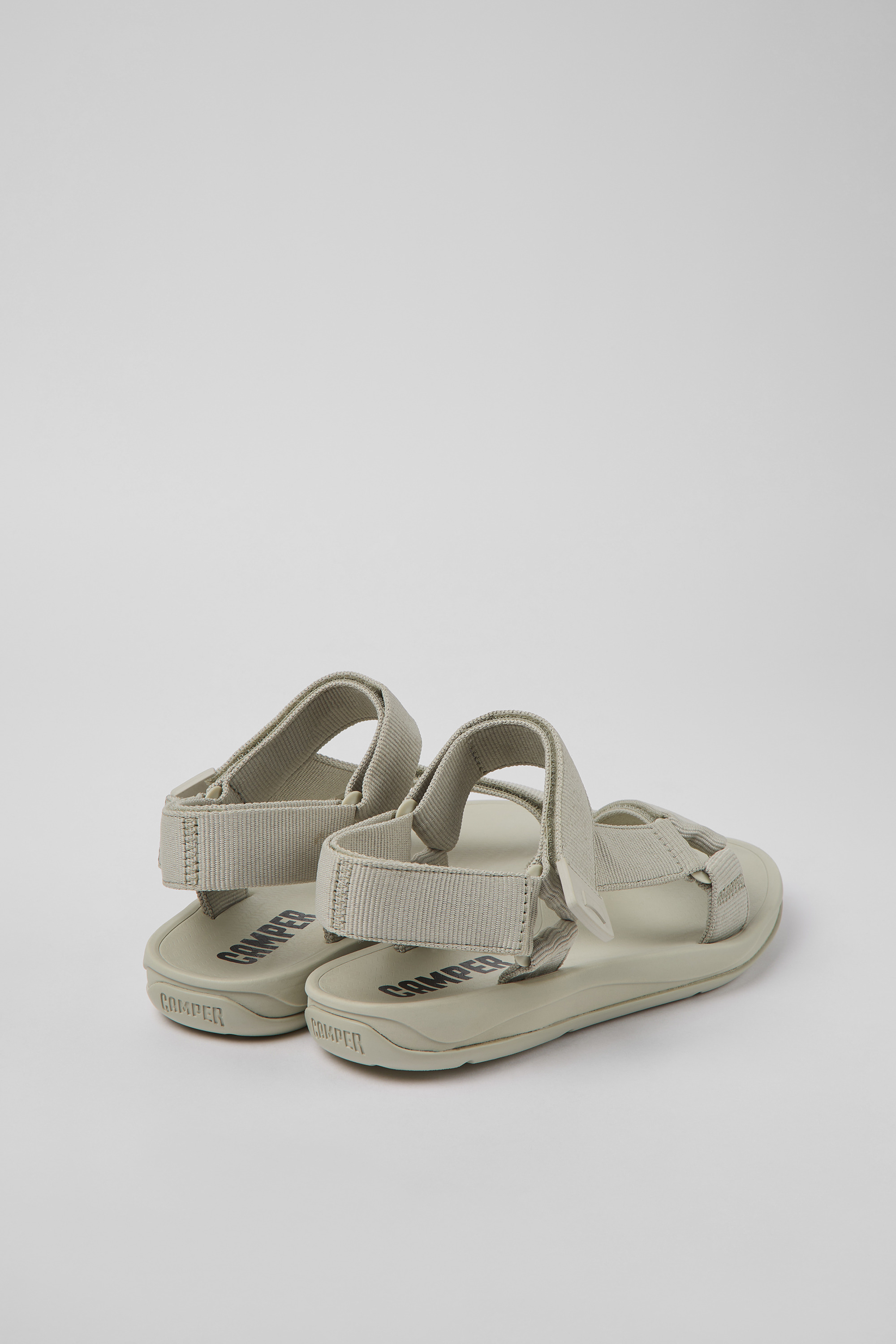 Match - Gray textile sandals for men