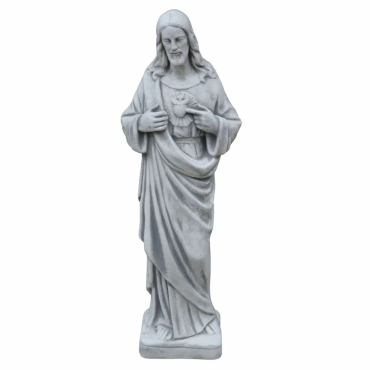 Casa Padrino Escultura de Decoraci¨®n de Jard¨ªn Art Nouveau Jes¨²s Gris A. 80 cm - Figura de Jard¨ªn