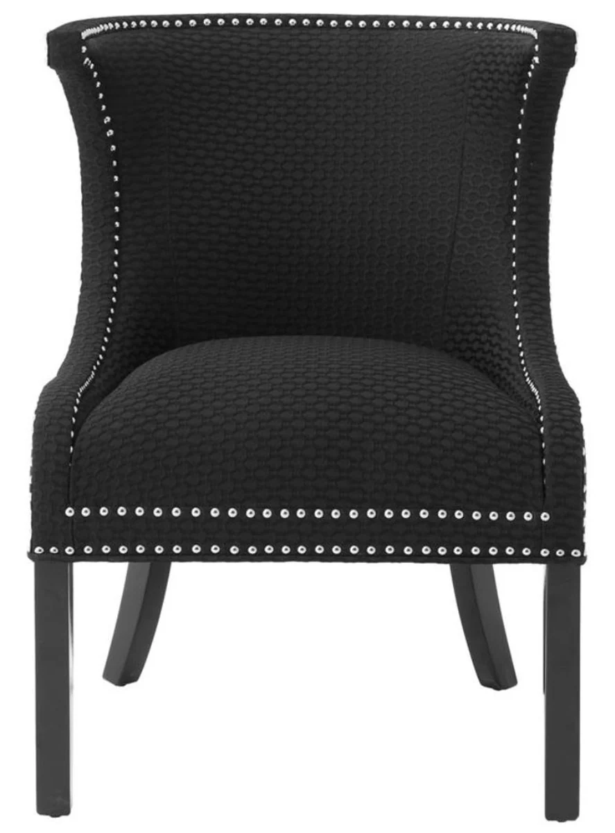 Casa Padrino sillón / sillón de lujo negro 66 x 60 x H. 91 cm - Edición Limitada