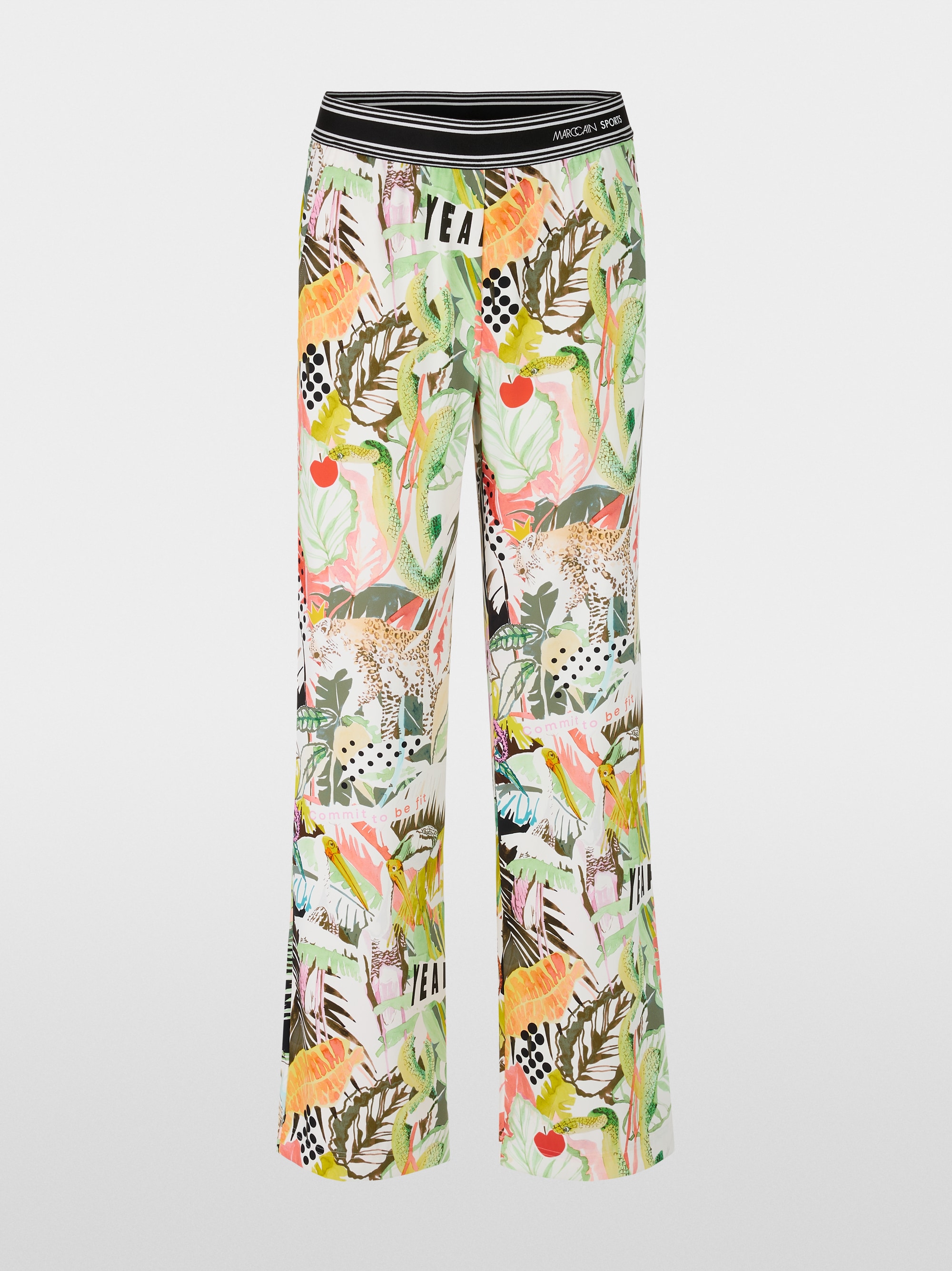 Marc-Cain WASHINGTON wide trousers with print