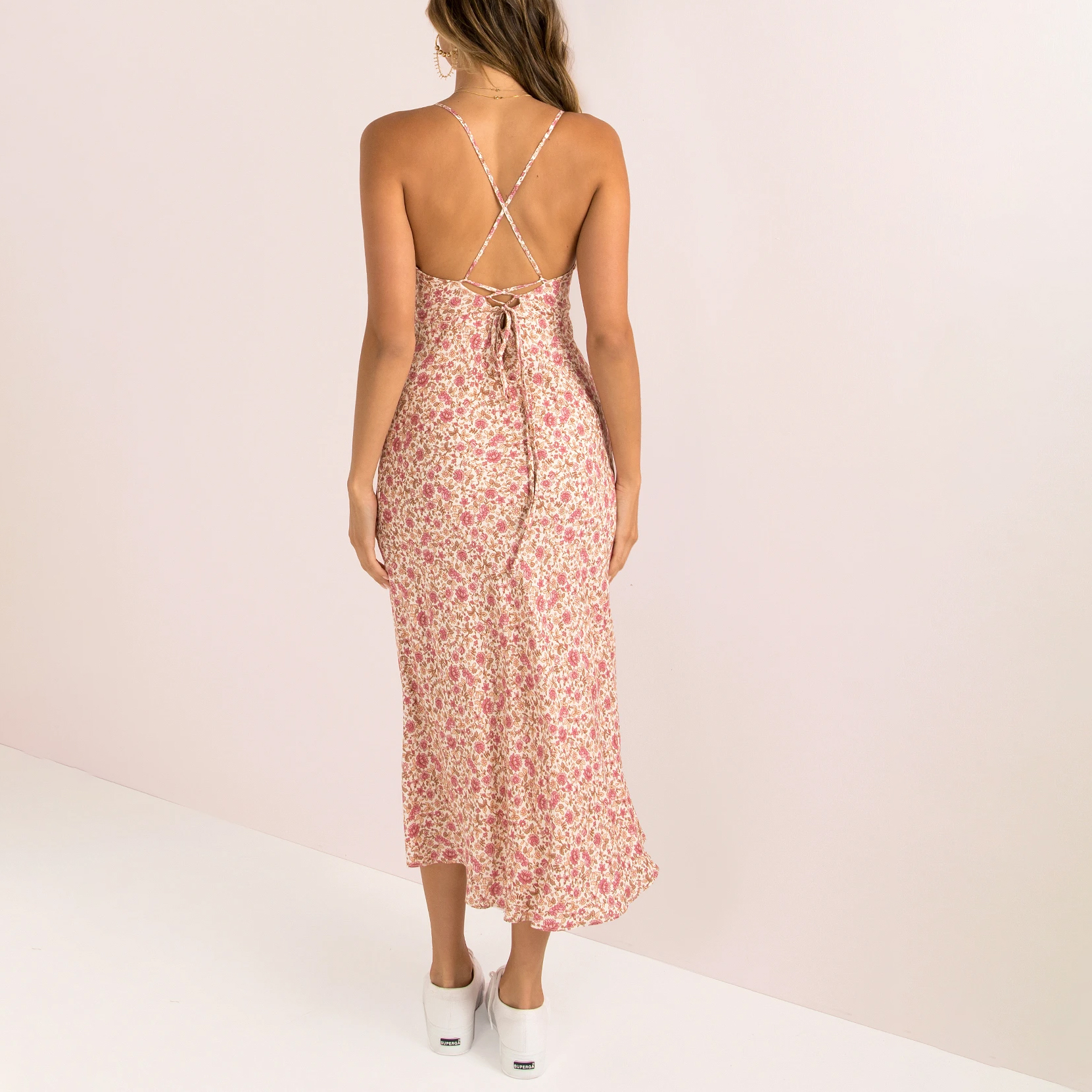 Ladies Suspender Floral Print Sexy Dress