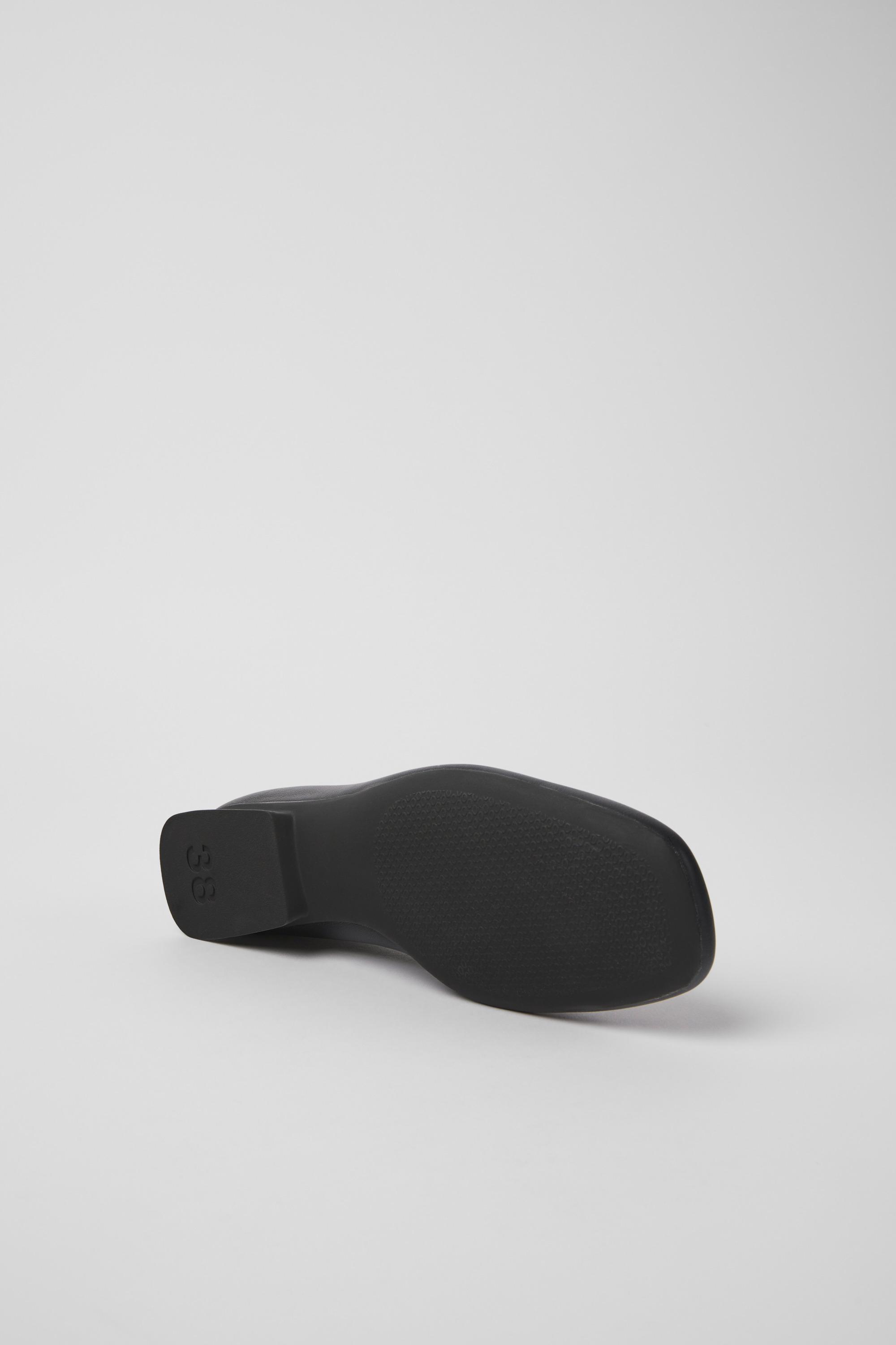 Casi Myra - Black leather ballerinas for women