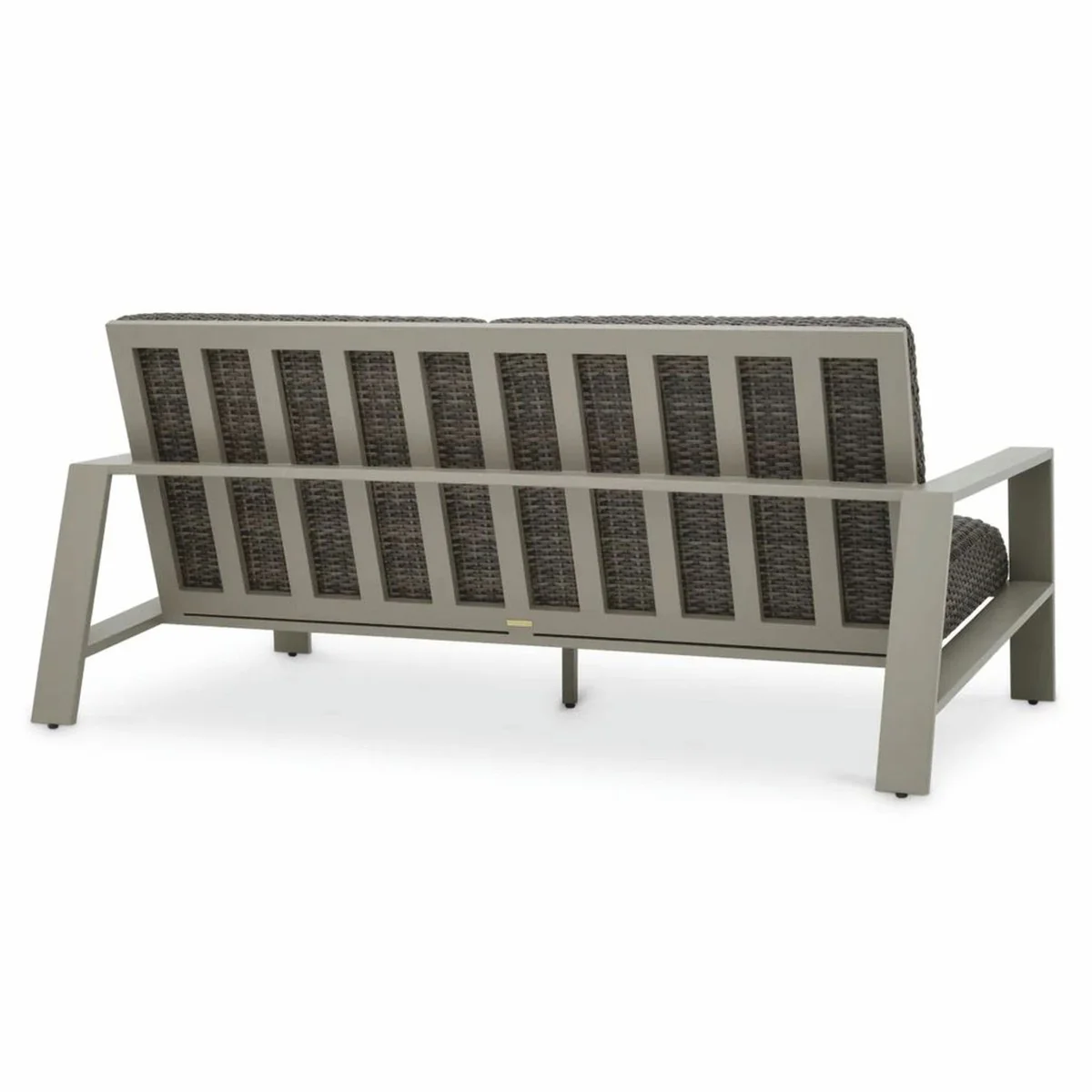 Casa Padrino sof¨¢ de jard¨ªn de lujo de rat¨¢n artificial gris 180 cm - Muebles de jard¨ªn