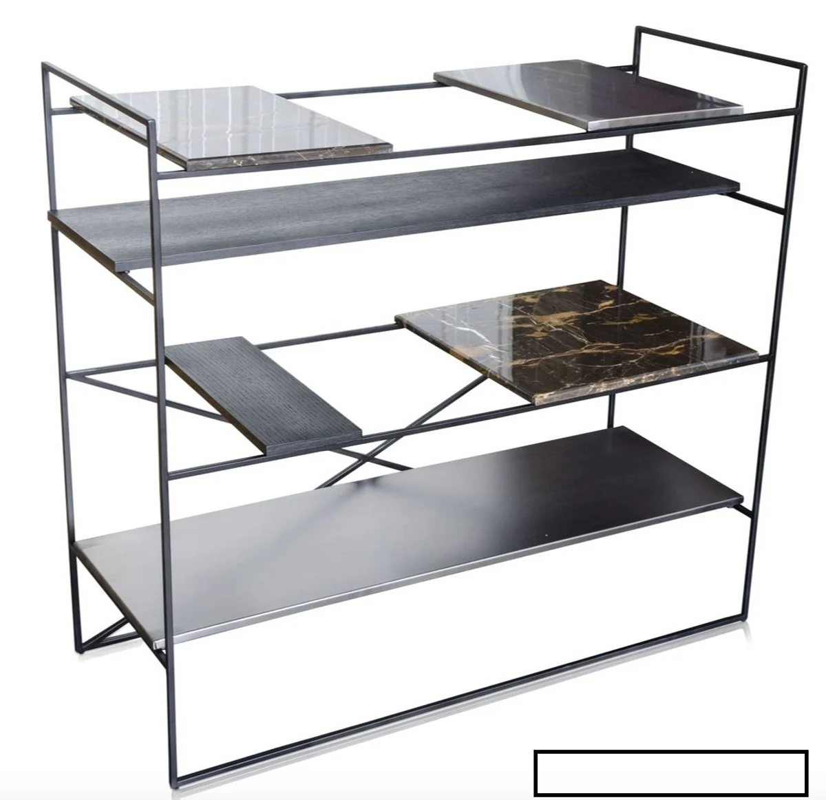 Casa Padrino mueble de sala de estar de lujo negro 110 x 45 x H. 100,5 cm - armario de dise?o