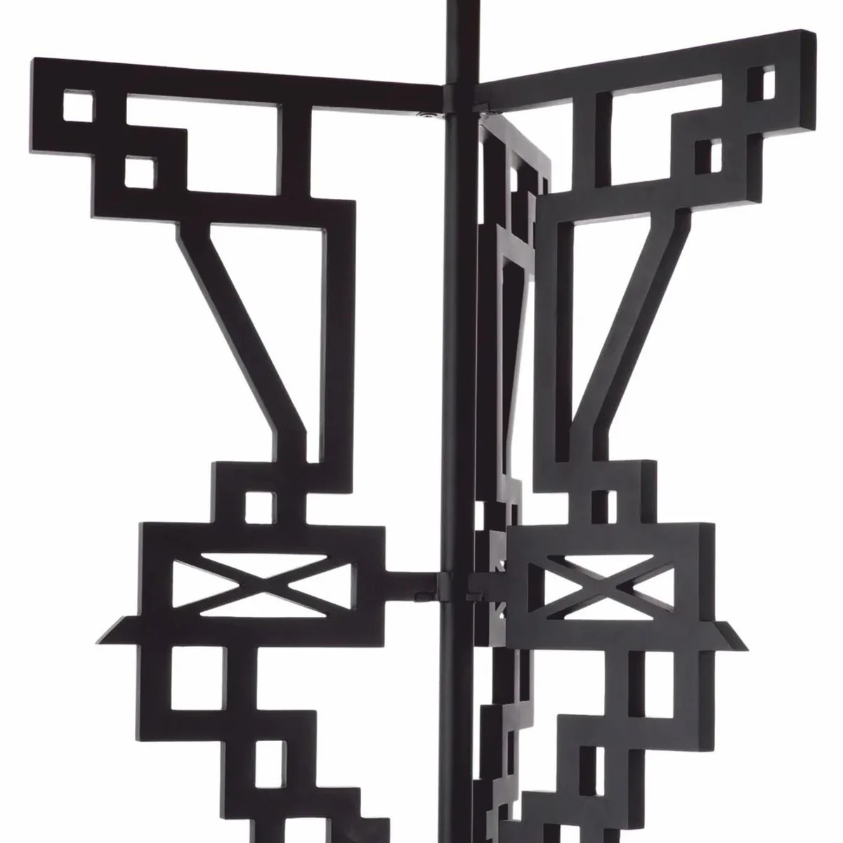 Casa Padrino l¨¢mpara de pie de lujo negro mate / beige Al. 175 cm - Iluminaci¨®n de lujo