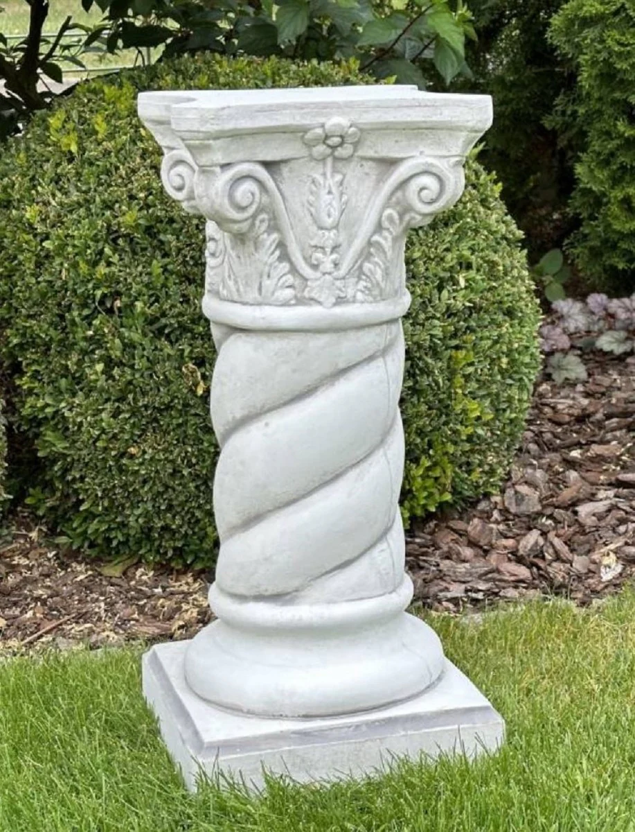 Casa Padrino columna decorativa de jard¨ªn barroco gris A. 70 cm - Decoraci¨®n de jard¨ªn de estilo barroco