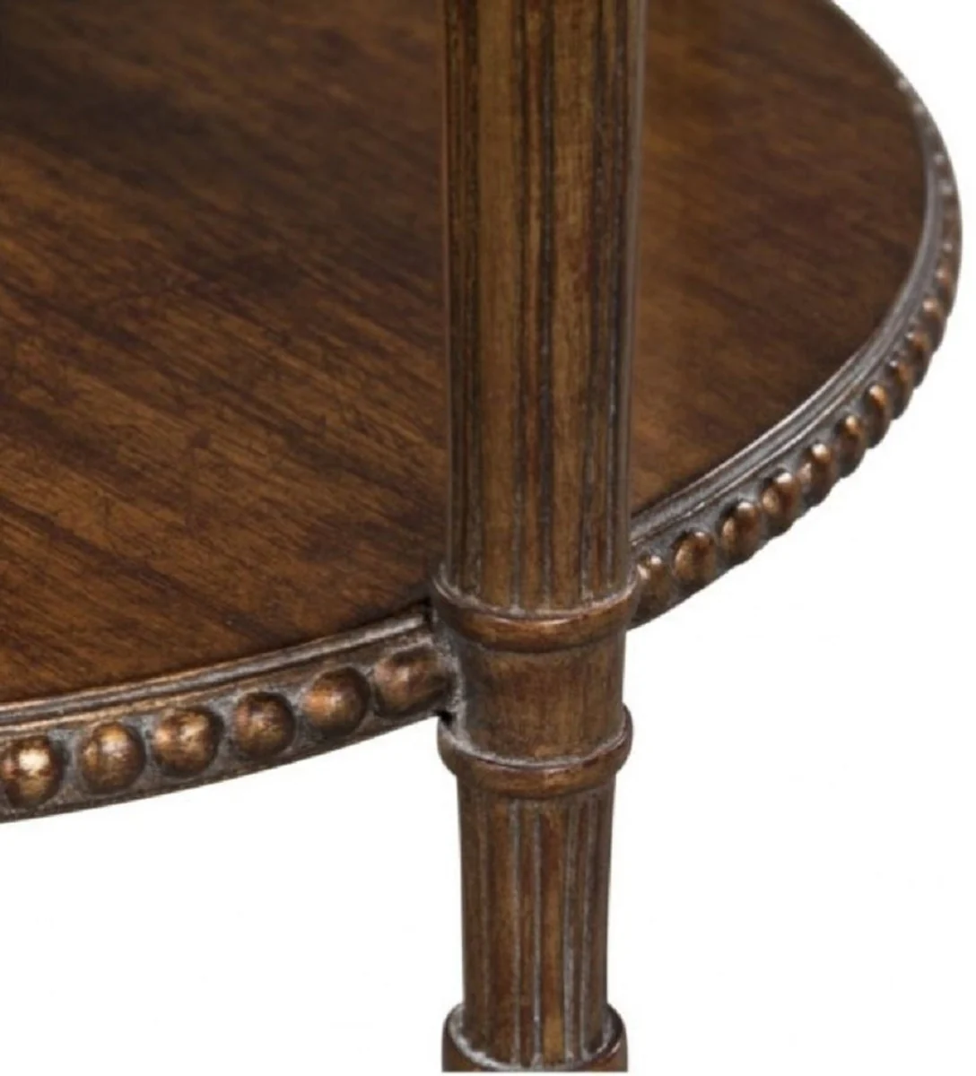 Casa Padrino mesa auxiliar barroca de lujo marr¨®n / blanco ? 47 x H. 70 cm - Muebles de Sal¨®n Barrocos