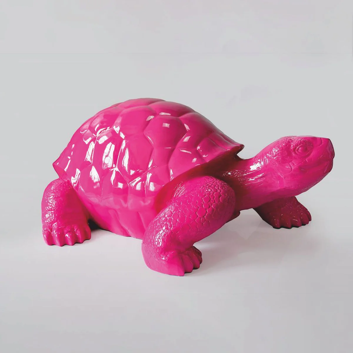 Casa Padrino escultura decorativa XXL tortuga rosa 196 cm - Figura decorativa enorme