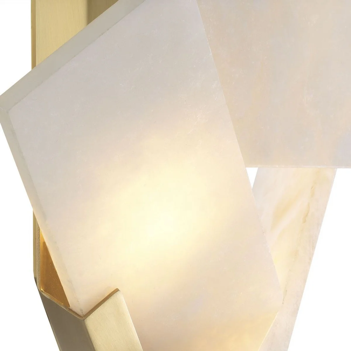 Casa Padrino lámpara de pared de lujo alabastro / latón antiguo 40 x 15,5 x A. 31 cm - Lámpara de pared con pantalla de alabastro - Calidad de Lujo