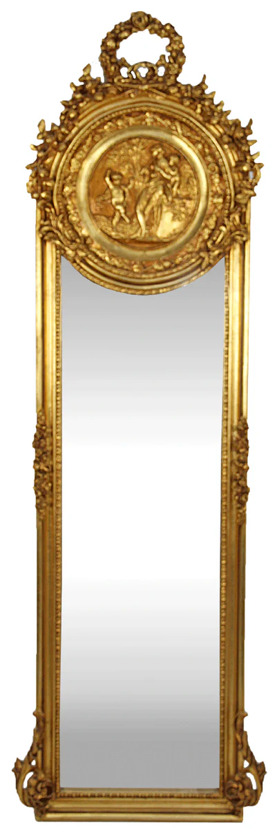 Casa Padrino Espejo Barroco Oro 55 x H. 175 cm - S¨®lido y Pesado - Espejo de Pared de Estilo Antiguo