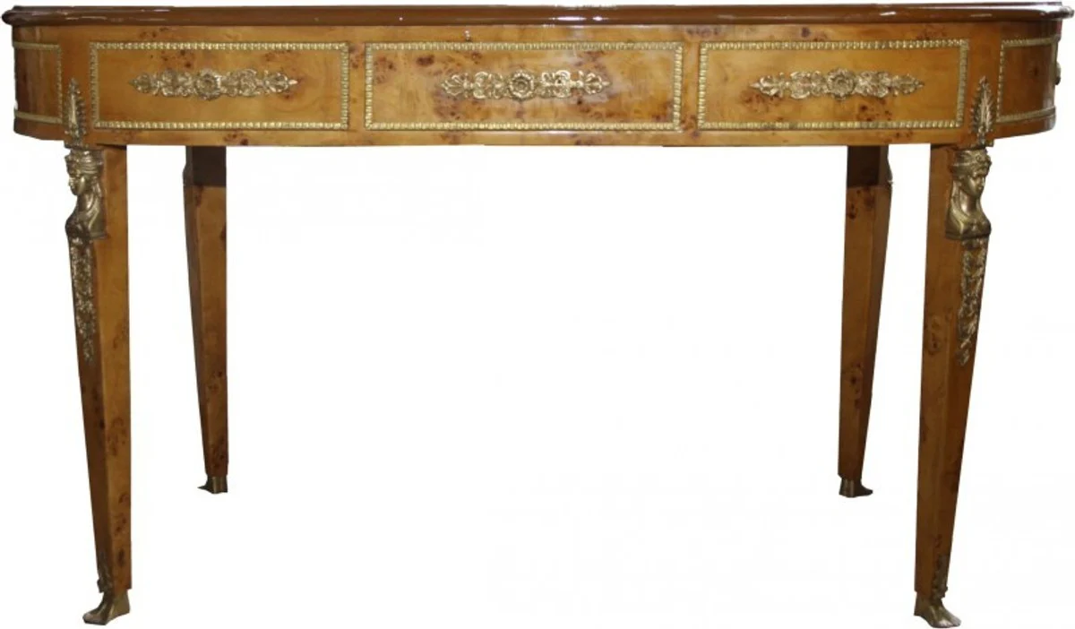 Casa Padrino Luxury Baroque Empire Desk Secretary 150cm - Handmade from solid wood - Baroque desk office furniture