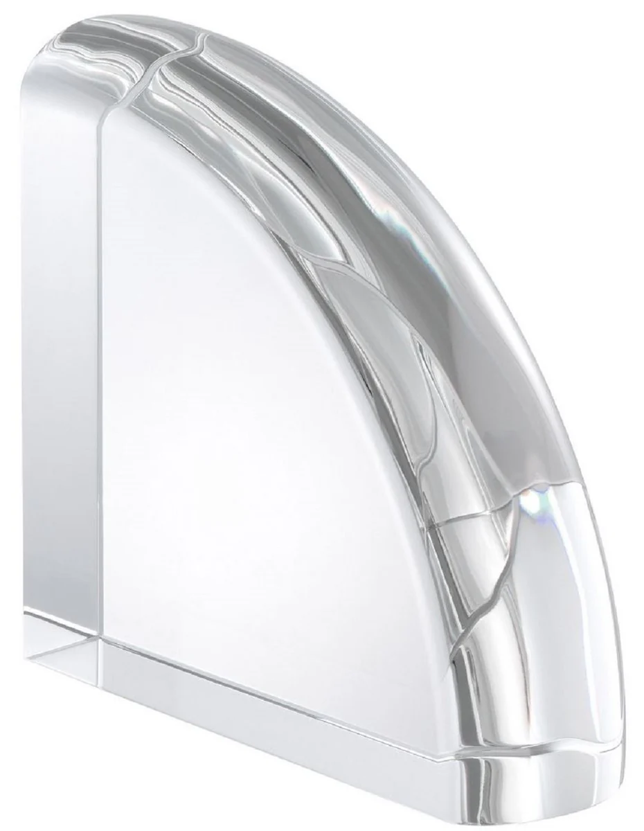 Casa Padrino conjunto de sujetalibros de lujo de cristal de vidrio 22 x 7,5 x H. 22,5 cm - Accesorios Decorativos de Lujo