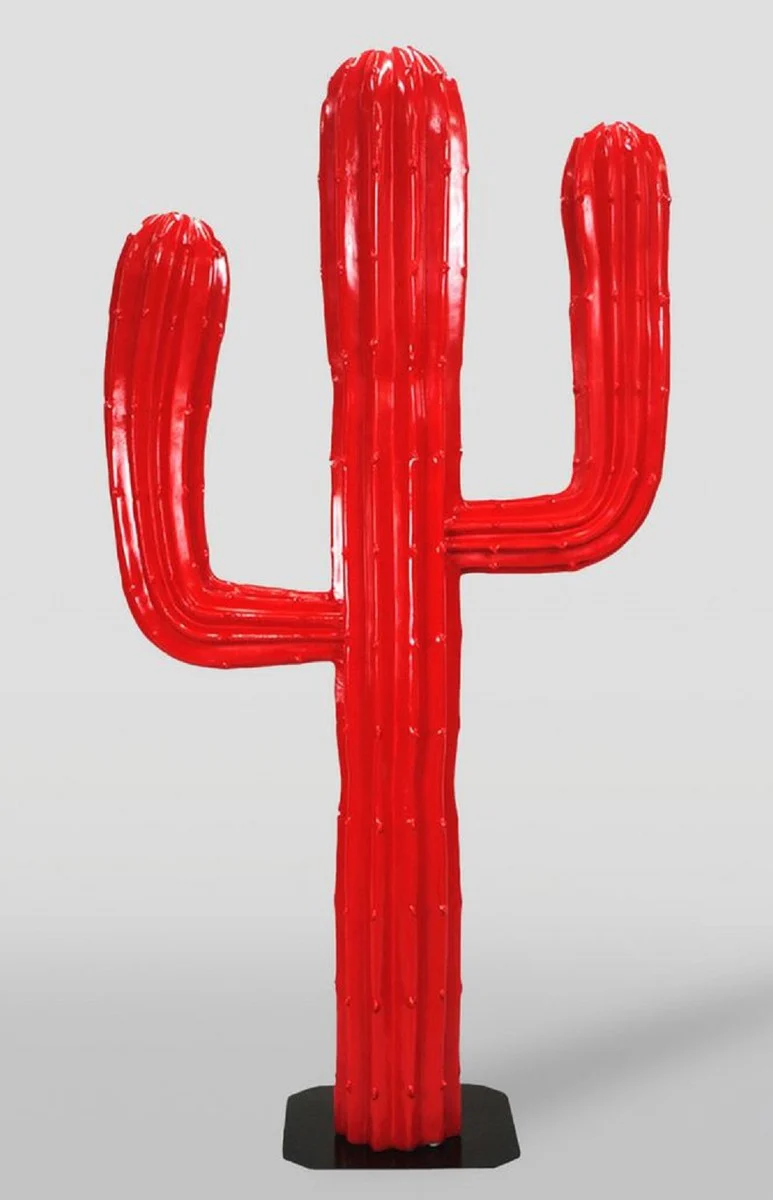 Casa Padrino cactus decorativo XXL rojo / negro A. 180 cm