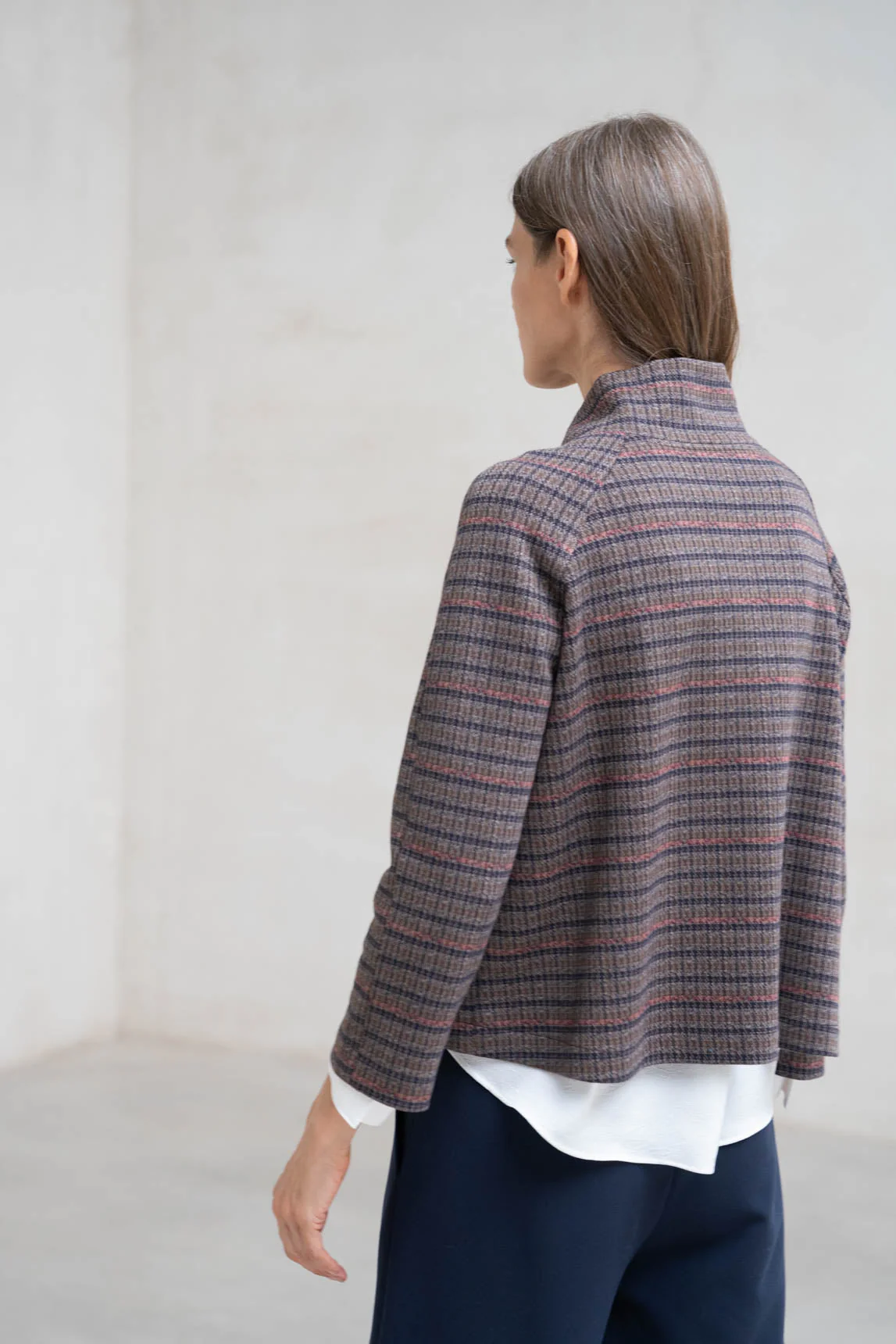 Rivera-spain Chaqueta Tarento cuadros burdeos