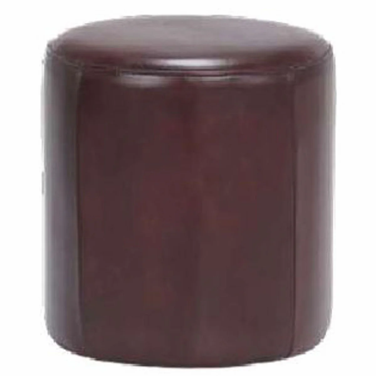 Casa Padrino Taburete de Cuero de Lujo Marr¨®n Oscuro A. 50 cm - Muebles de Cuero Aut¨¦ntico de Lujo