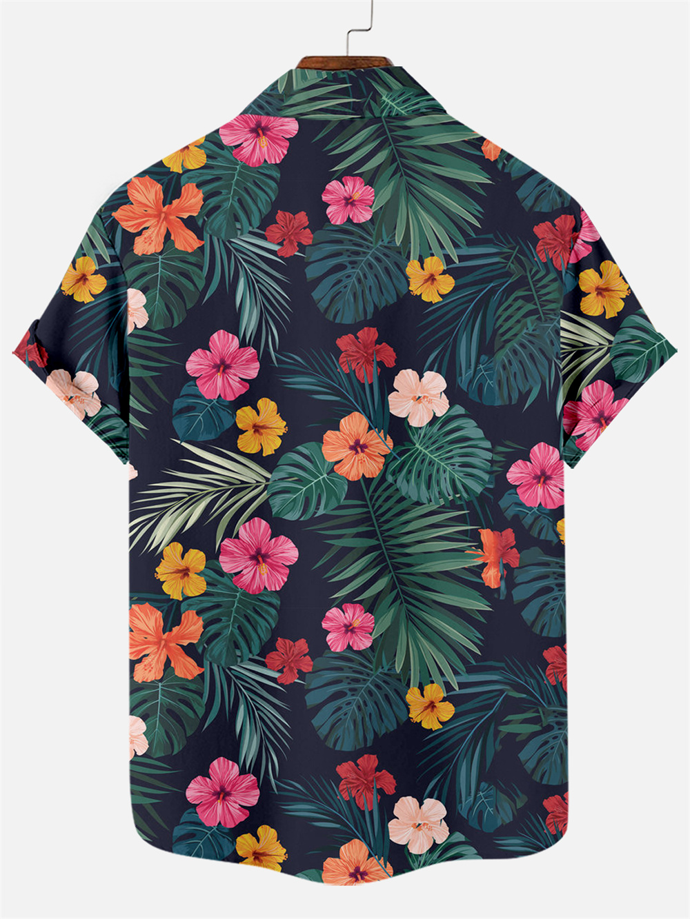 Suitmens Men's Tiki Party Hawaiian Vacation Print Three-Piece Set 029