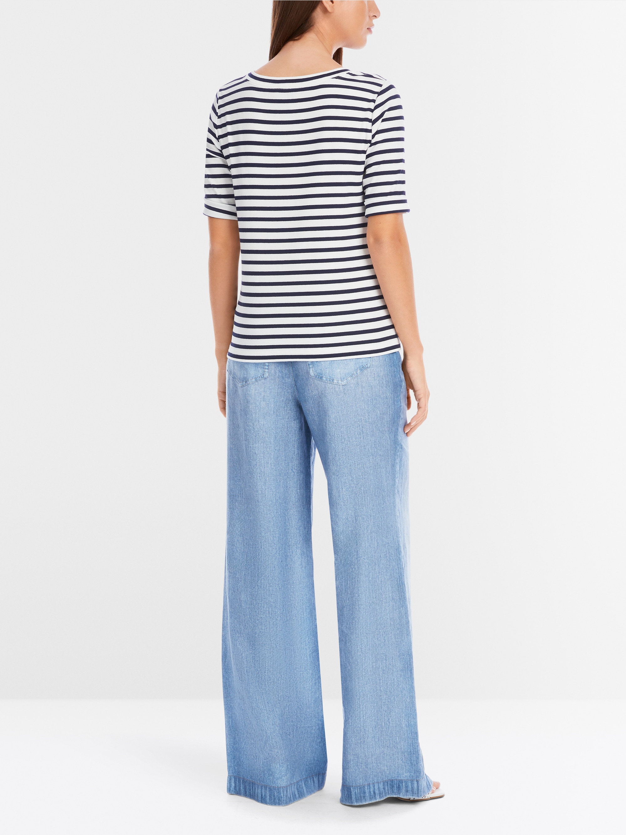 Marc-Cain Striped T-shirt in cotton rib