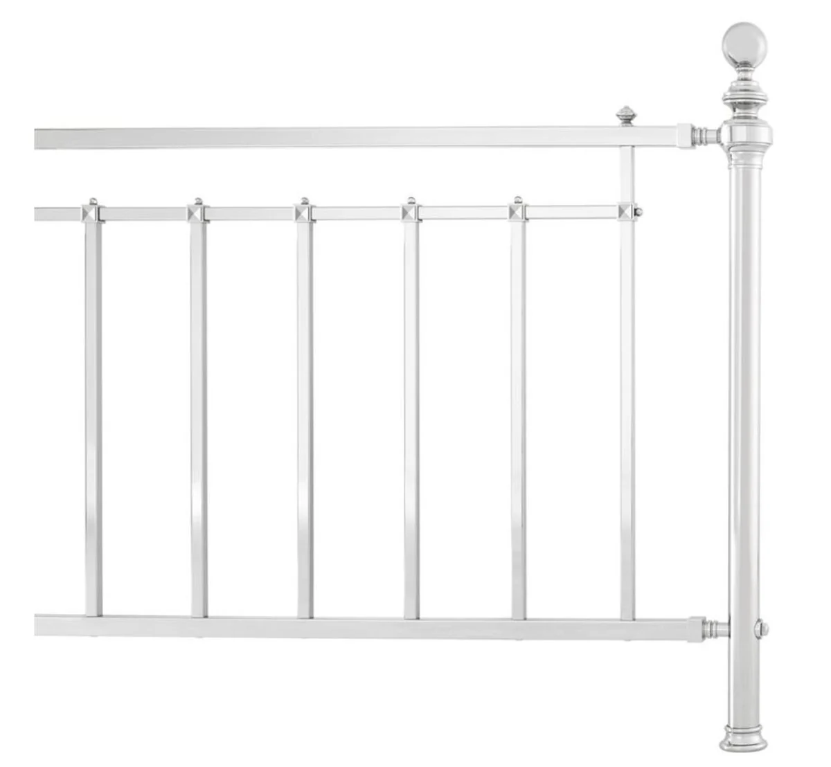 Casa Padrino de cama de lujo de plata de 186,5 x 225 x H. 145 cm - Muebles de diseño