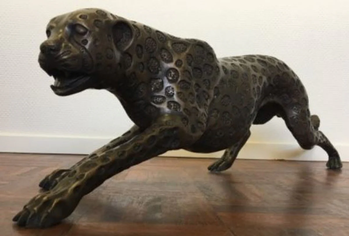 Casa Padrino figura de bronce de lujo guepardo 115 x 17 x H. 26 cm - Calidad de Lujo