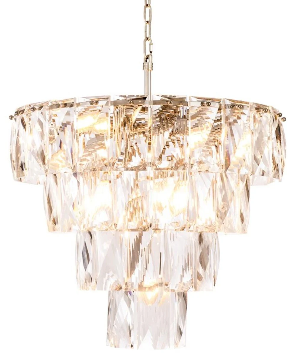 Casa Padrino lámpara de araña de cristal de lujo Ø 60 x H. 65 cm - Noble y Suntuosa