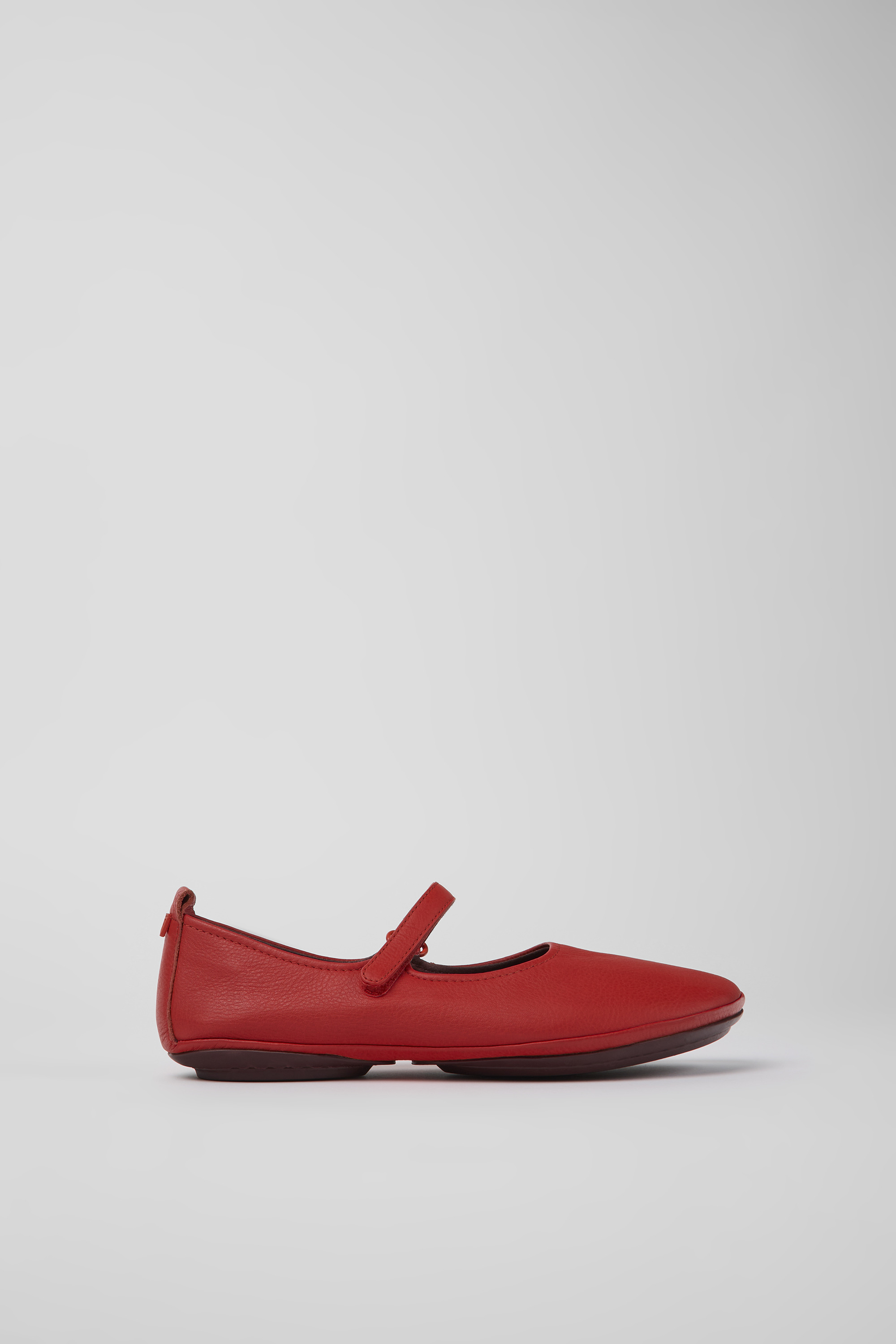 Right - Red leather shoes for women