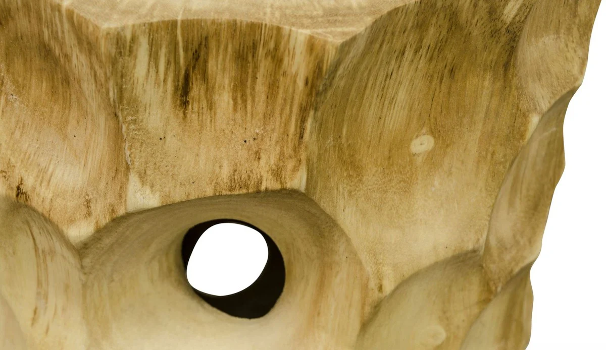 Casa Padrino mesa auxiliar / taburete de lujo colores naturales - Calidad de Lujo