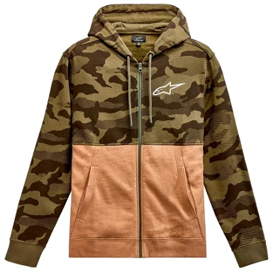 SUDADERA ALPINESTARS CAMO BLOCK VERDE / MARRON
