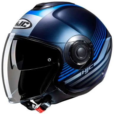 CASCO JET HJC I40 DOVA - AZUL / PLATA