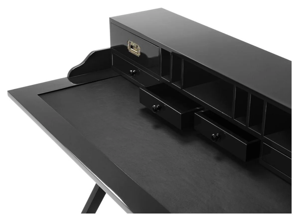 Agencia de viajes Casa Padrino con 5 cajones negro - Escritorio de lujo