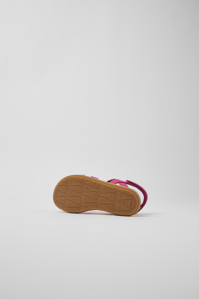 Miko Pink leather sandals for girl