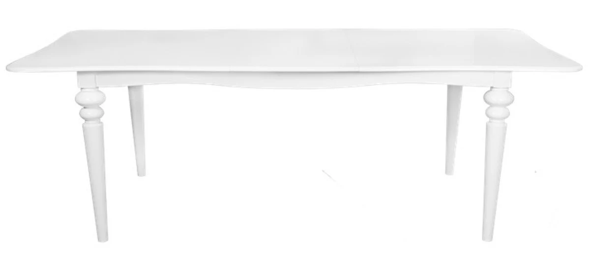 Casa Padrino Baroque dining table extendable white 180-230 cm - Table