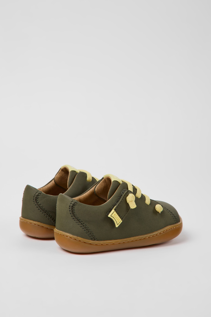 Peu Green leather shoes for children