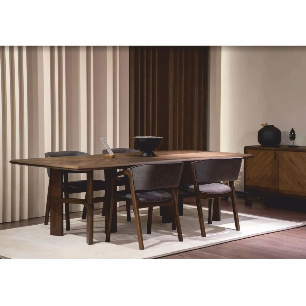 Casa Padrino mesa de comedor de lujo de madera maciza marr¨®n 200 cm - Muebles de comedor