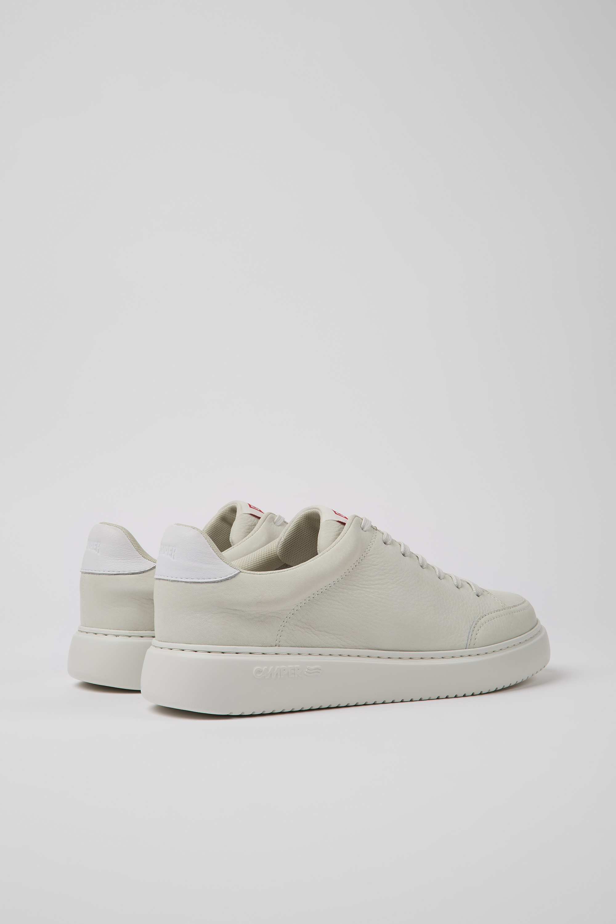 Runner K21 - White non-dyed leather sneakers for men