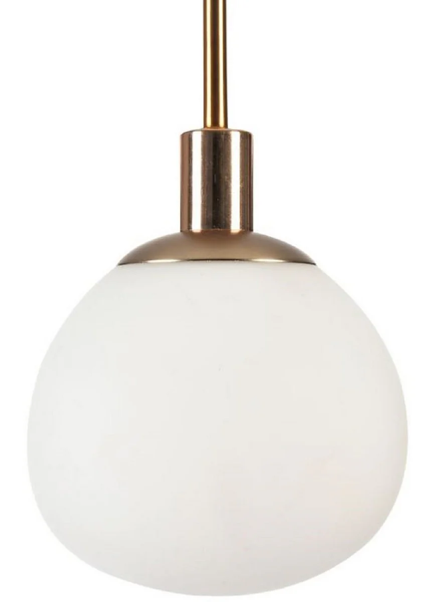 Casa Padrino lámpara colgante oro / blanco Ø 15 x H. 30,5 cm - Lámpara Colgante Moderna