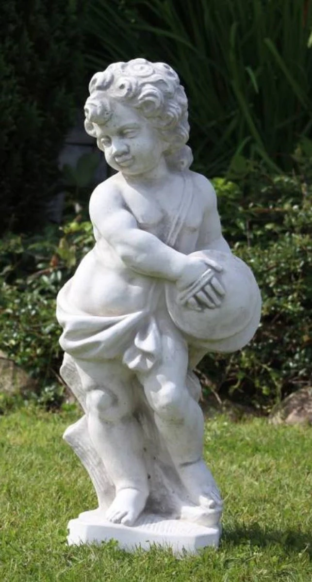 Casa Padrino conjunto de 4 esculturas decorativas de jard¨ªn Art Nouveau gris A. 70 cm