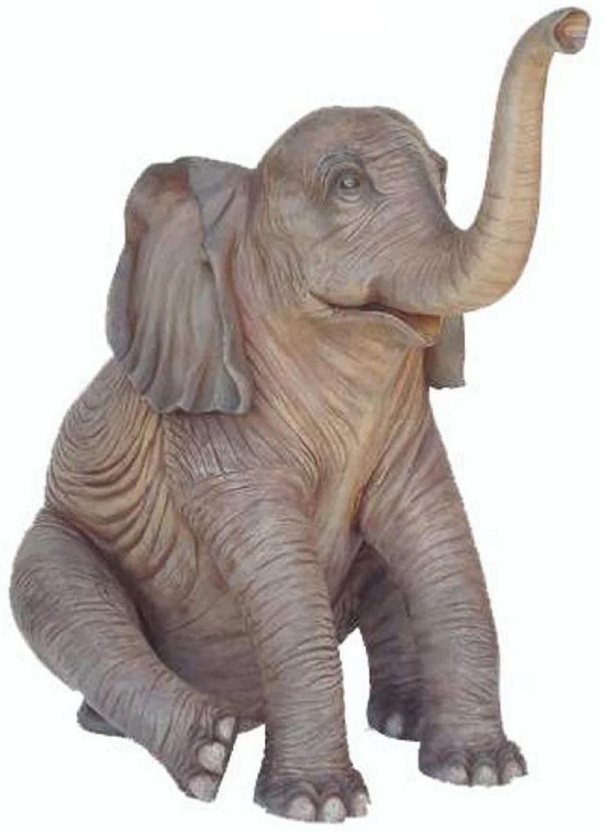 Casa Padrino escultura decorativa de jard¨ªn XXL elefante gris A. 150 cm - Figuras de Jard¨ªn XXL
