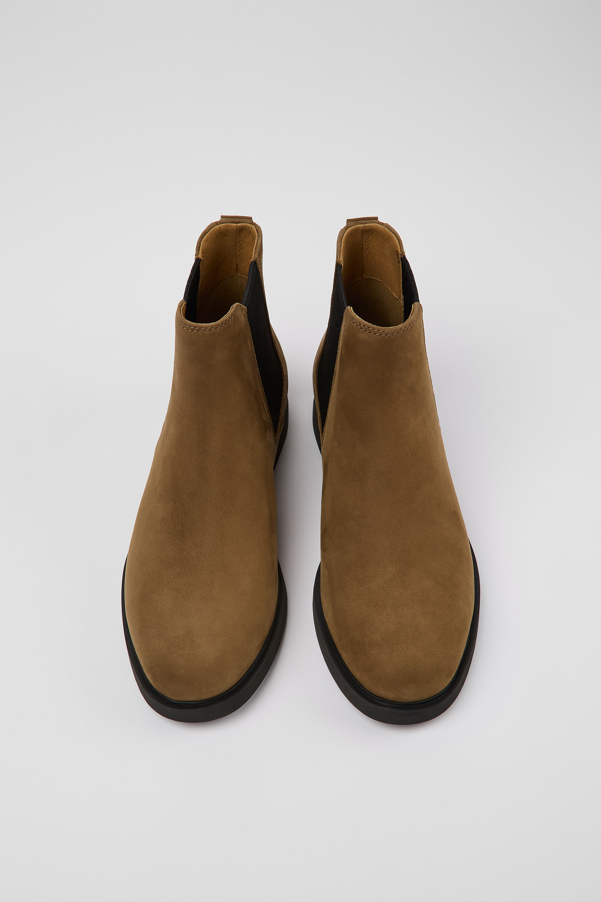 Iman - Brown nubuck Chelsea boots for women