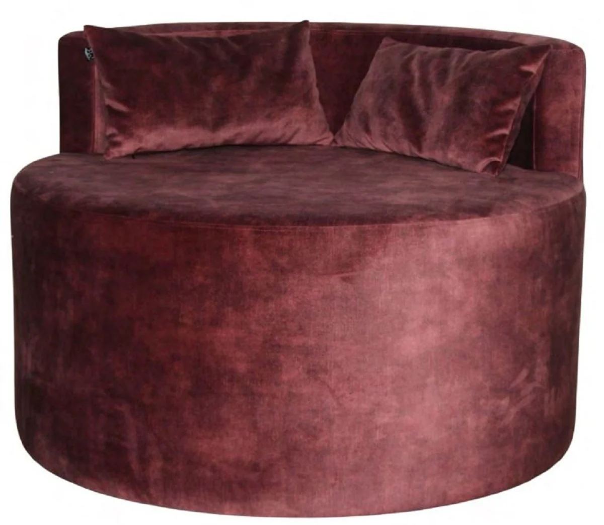 Casa Padrino sill¨®n de lujo rojo vino ? 90 x A. 65 cm - Sill¨®n de sal¨®n redondo - Sill¨®n de Hotel - Muebles de Lujo